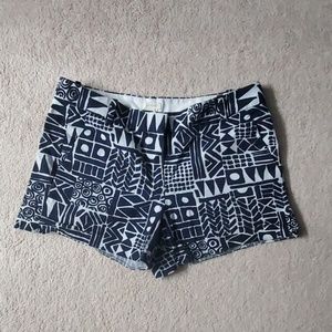 JCrew Ikat navy white shorts